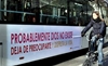 Spanish bus with No God advert5